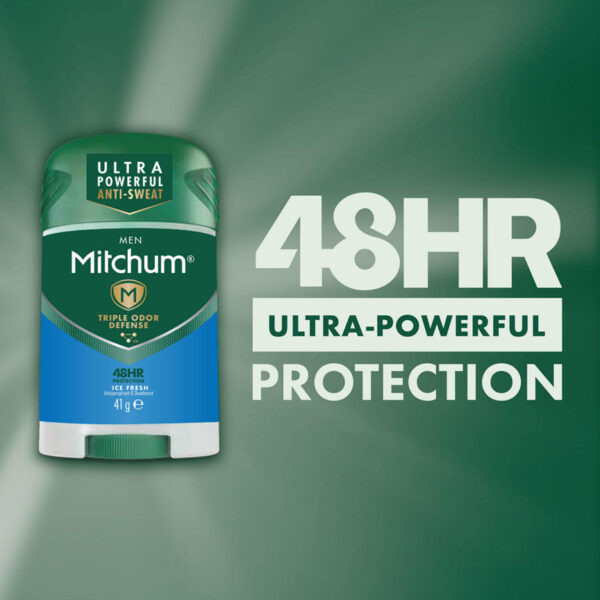 Mitchum Men Triple Odor Defense 48HR Protection Ice Fresh Anti-Perspirant & Deodorant 41g - Image 2