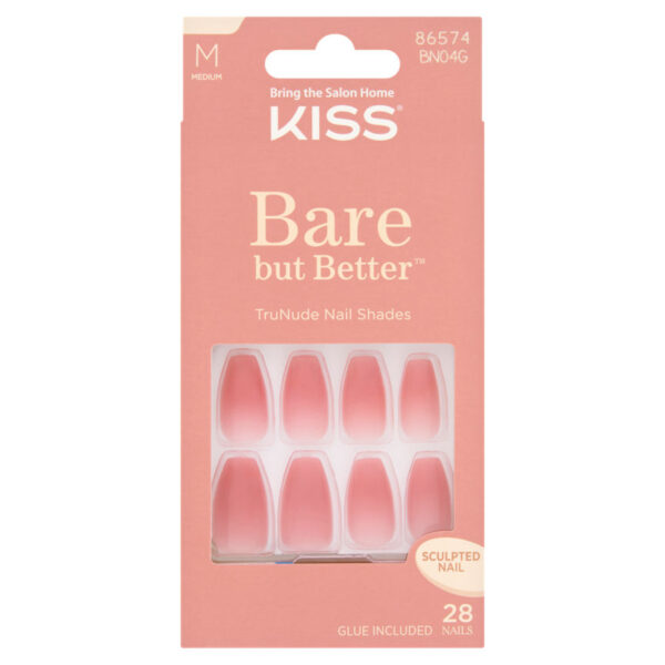 Kiss Bare But Better 28 Medium TruNade Sculpted Nail Shades