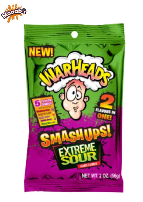 Warheads - Extreme Sour Smashups Hard Candy Peg Bag-57 g