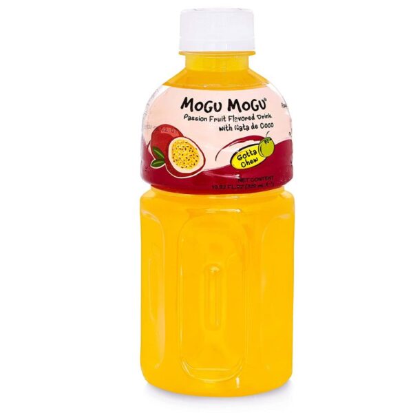 Mogu Mogu Passion Fruit Flavored Drink With Nata De Coco - 320ml