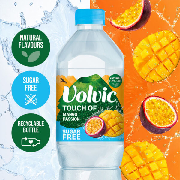 Volvic Touch of Fruit Sugar Free Special Edition Mango Passion Flavoured Water - Image 2