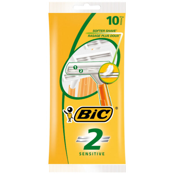 Bic 2 Sensitive Men's Disposable Razors x10