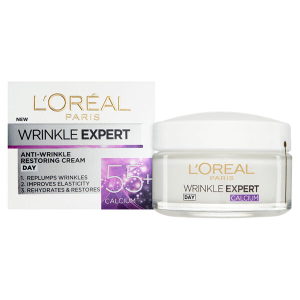 L'Oreal Paris Wrinkle Expert 55+ Calcium Restoring Day Cream Pot - Image 2