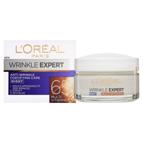 L'Oreal Paris Wrinkle Expert 65+ Fortifying Night Cream Moisturiser - Image 2