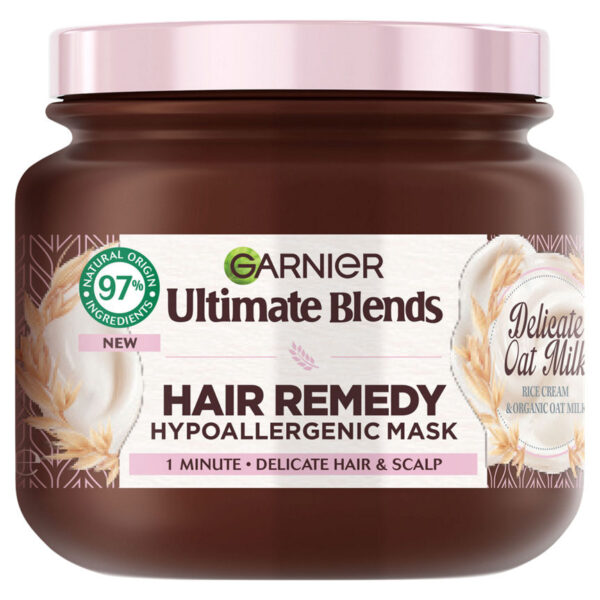 Garnier Ultimate Blends Delicate Oat Milk Hair Remedy Hypoallergenic Mask for Delicate Hair