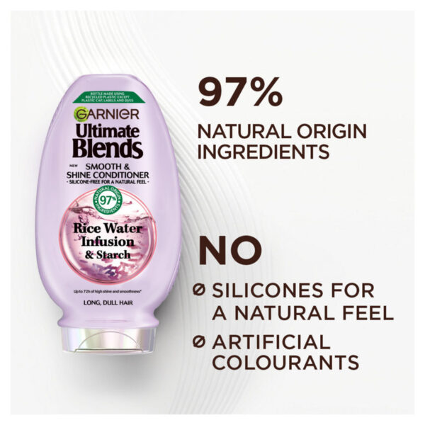 Garnier Ultimate Blends Rice Water Infusion & Starch Conditioner for Long Hair, 200ml - Image 2