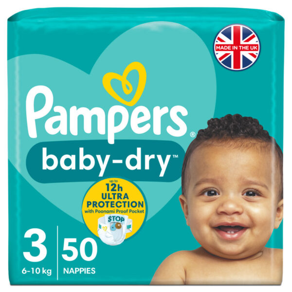 Pampers Baby-Dry Size 3 Nappies Essential Pack