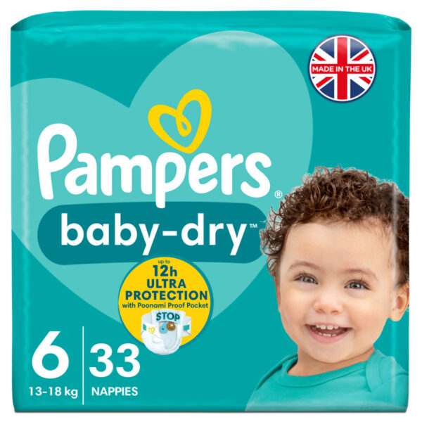 Pampers Baby-Dry Size 6 Nappies Essential Pack