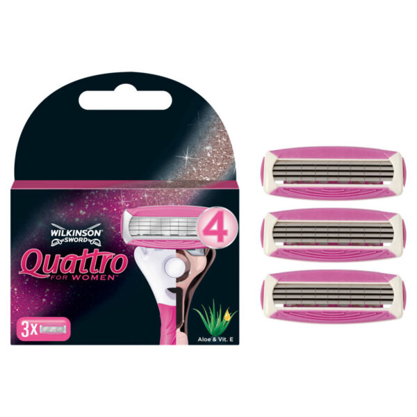 Wilkinson Sword Quattro for Women Razor Blades x 3 Refills