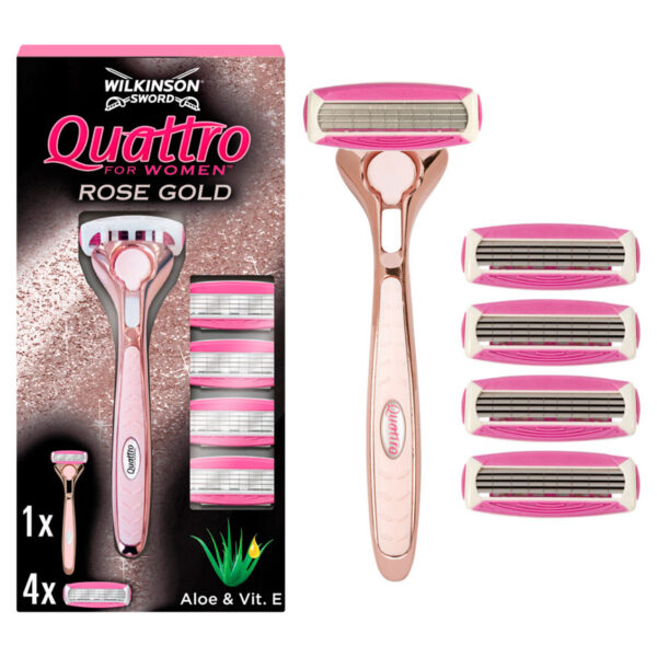 Wilkinson Sword Quattro for Women Rose Gold Razor