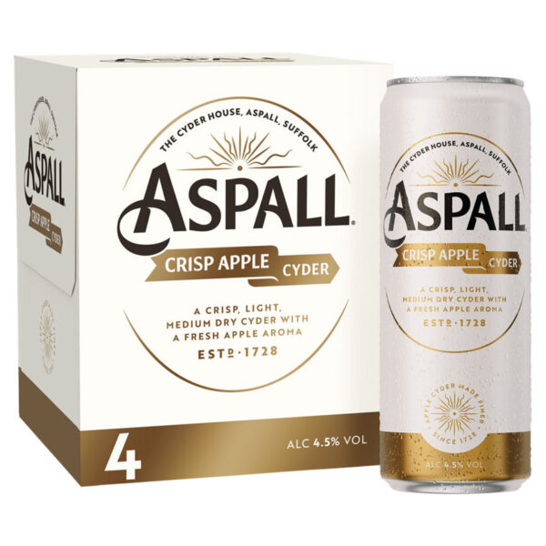 Aspall Crisp Apple Cyder 4 x 330ml