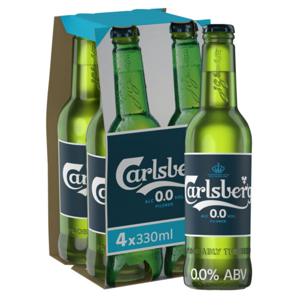 Carlsberg Pilsner Alcohol Free 4 x 330ml Bottle