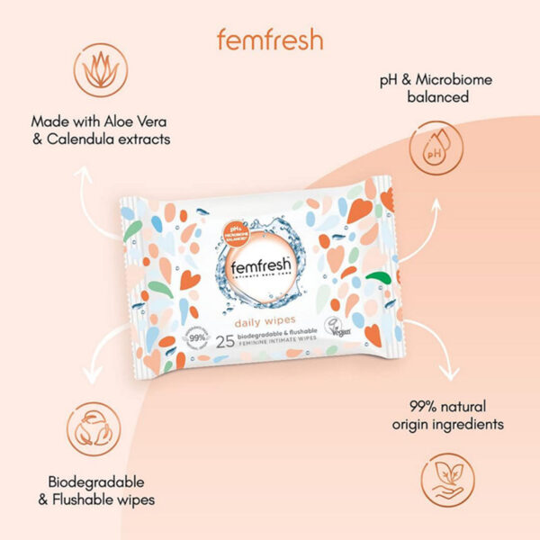 Femfresh Intimate Hygiene Large Feminine Freshness Wipes - Image 2