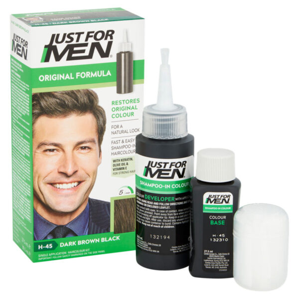 Just For Men Shampoo-In Natural Dark Brown-Black H-45 Haircolour - Image 2