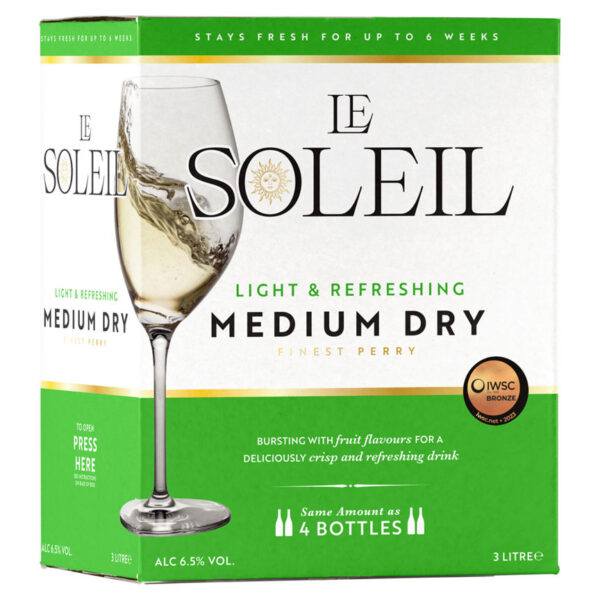 Le Soleil Medium Dry Finest Perry 3 Litre