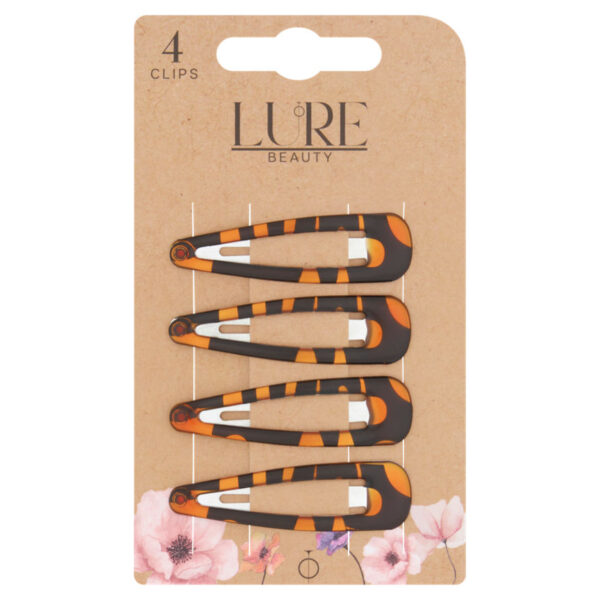 Lure Beauty 4 Snap Clips Brown