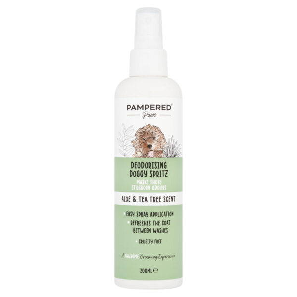 Pampered Paws Aloe & Tea Tree Scent Deodorising Doggy Spritz 200ml