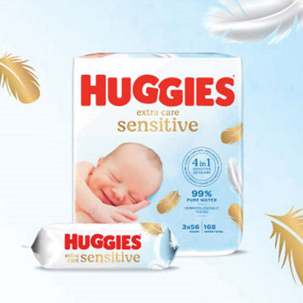 Huggies Pure Extra Care Baby Wipes - Image 2