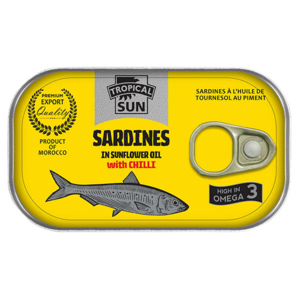 Tropical Sun Sardines in Sunflower Oil with Chilli