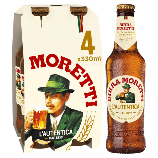 Birra Moretti Premium Lager Beer Bottles