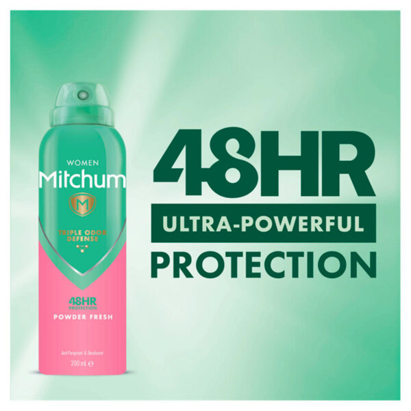 Mitchum Advanced Women Powder Fresh 48hr Protection Anti-Perspirant & Deodorant - Image 2