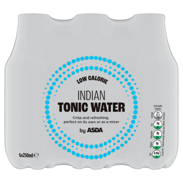 ASDA Low Calorie Indian Tonic Water 6 x 250ml