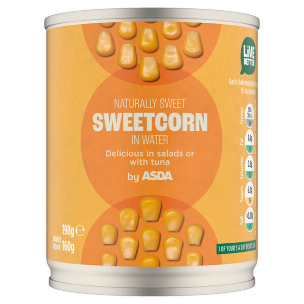 ASDA Sweetcorn in Water 198g