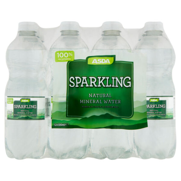 ASDA Sparkling Natural Mineral Water 12 x 500ml