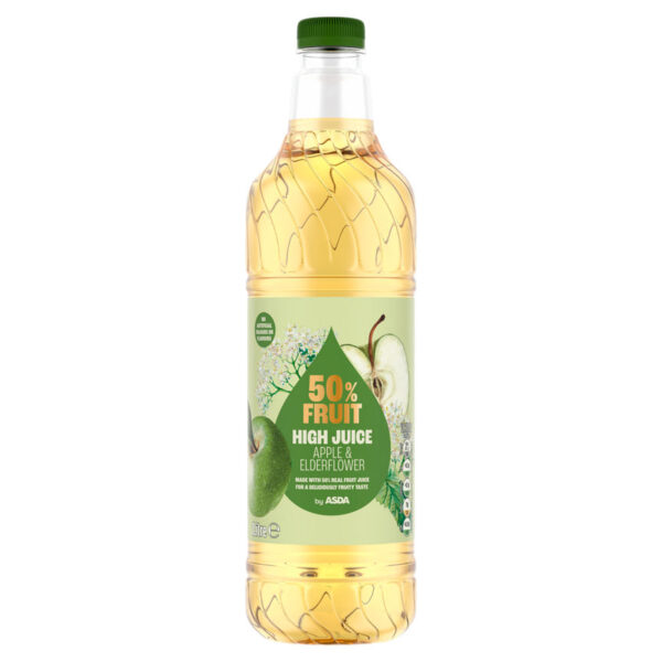 ASDA 50% Fruit High Juice Apple & Elderflower 1 Litre