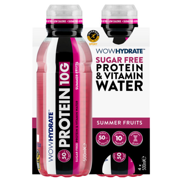 Wow Hydrate Protein & Vitamin Water Summer Fruits 500ml