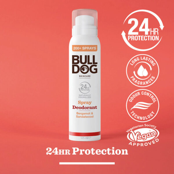 Bulldog Bergamot & Sandalwood Spray Deodorant 125ml - Image 2