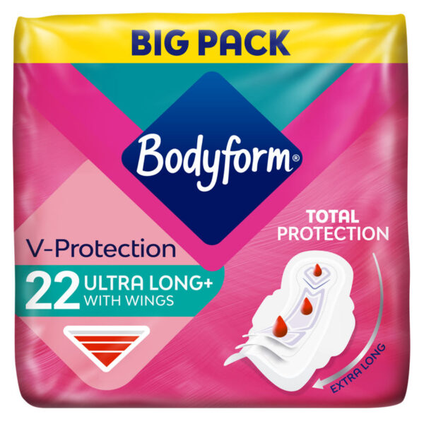 Bodyform Cour-V Ultra Long Sanitary Towels Wings 22 pack