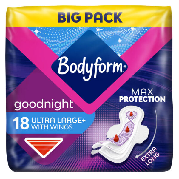 Bodyform Cour-V Ultra Night Sanitary Towels Wings 18 pack