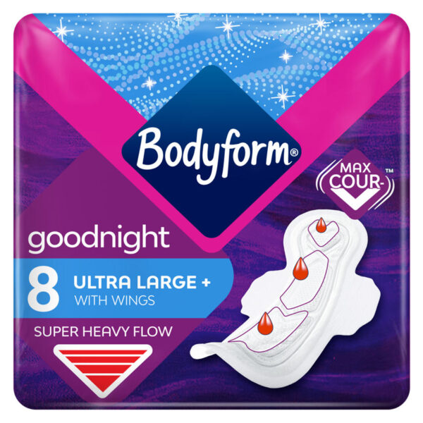 Bodyform Cour-V Ultra Night Sanitary Towels Wings 8 pack