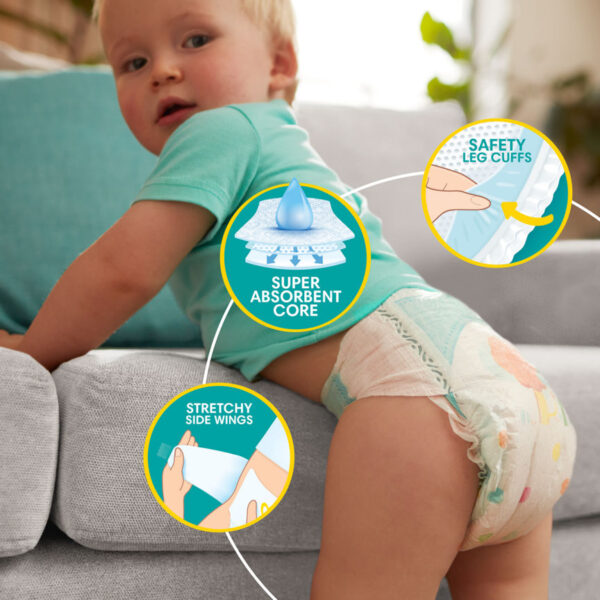 Pampers Baby-Dry Size 7 Nappies Jumbo+ Pack - Image 2