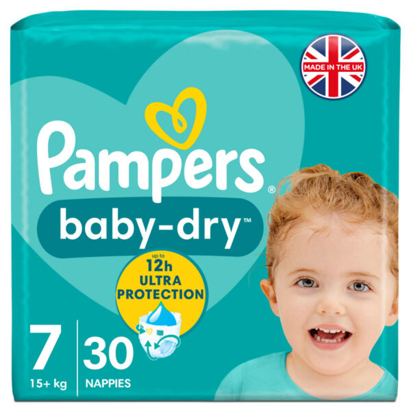 Pampers Baby-Dry Size 7 Nappies Essential Pack