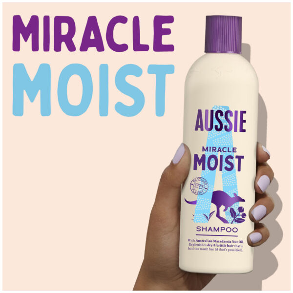 Aussie Miracle Moist Shampoo For Dry,Really Thirsty Hair - Image 2