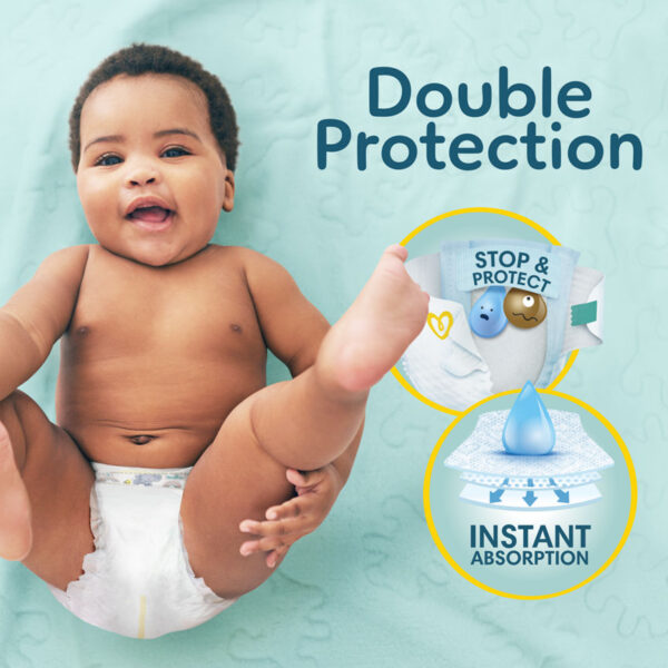 Pampers New Baby Size 1, 80 Nappies, 2kg-5kg, Jumbo+ Pack - Image 2