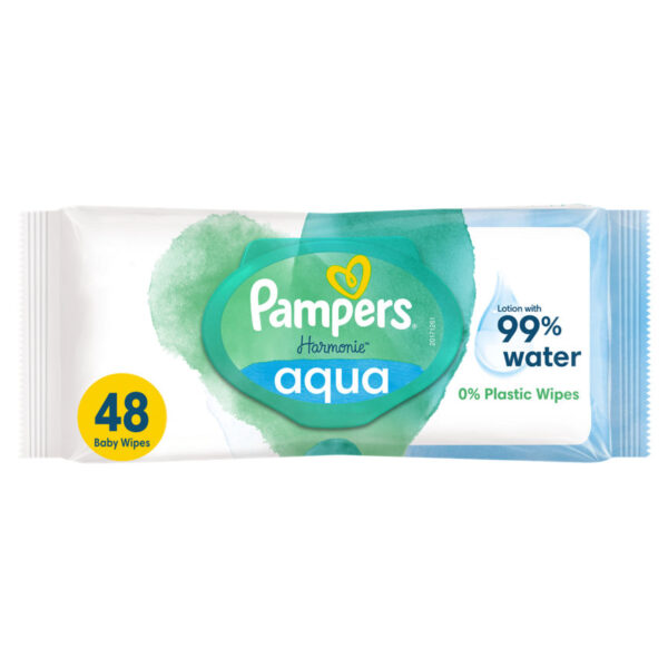 Pampers Harmonie Aqua Baby Wipes 1 Pack = 48 Baby Wet Wipes