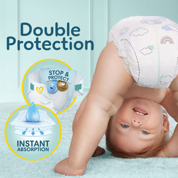 Pampers Premium Protection New Baby Size 3, 40 Nappies, 6kg - 10kg, Essential Pack - Image 2