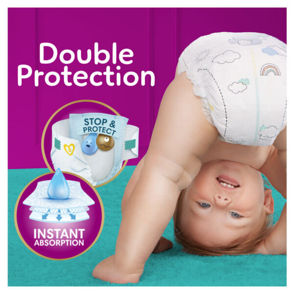 Pampers Premium Protection Size 4, 37 Nappies, 9kg - 14kg, Essential Pack - Image 2