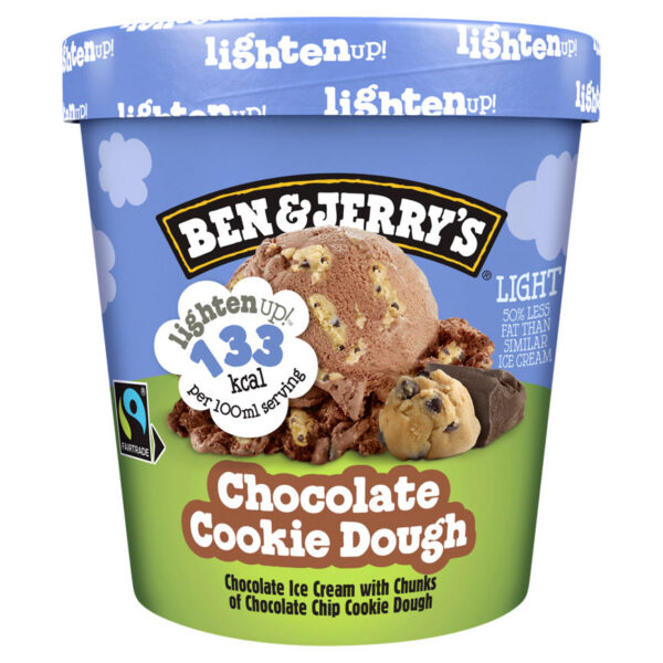 Ben & Jerry's Lighten Up Chocolate Cookie Dough Light Ice Cream 465ml