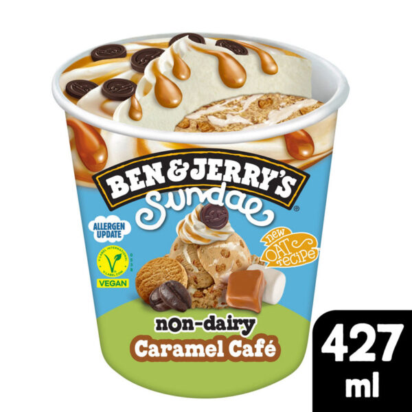 Ben & Jerry's Ice Cream Tub Non Dairy Caramel Café Sundae 427ml