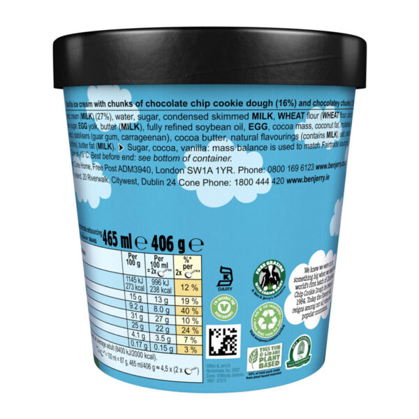 Ben & Jerry's Ice Cream Cookie Dough 465 ML - Image 2