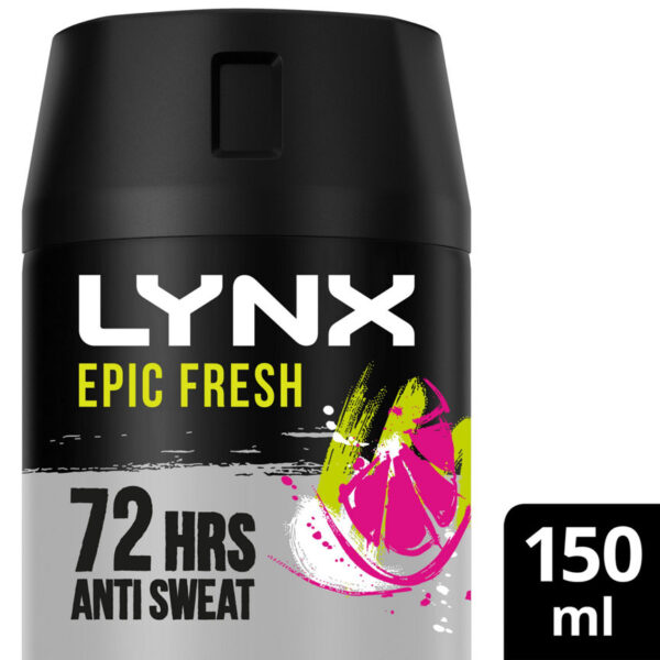 Lynx Epic Fresh Antiperspirant Deodorant Spray Grapefruit & Tropical Pineapple Scent 150 ML