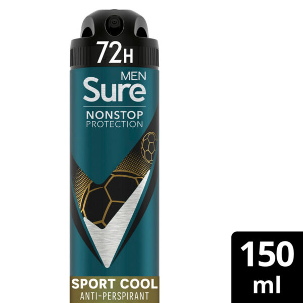 Sure Men Men Anti-perspirant Deodorant Aerosol Sport Cool Nonstop Protection 150 ml