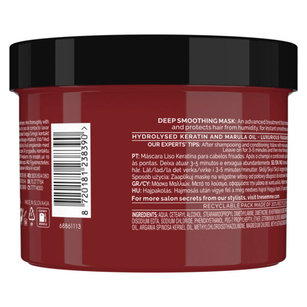 TRESemme Keratin Smooth Deep Smoothing Mask with Hydrolysed Keratin for 72Hrs Frizz Control - Image 2