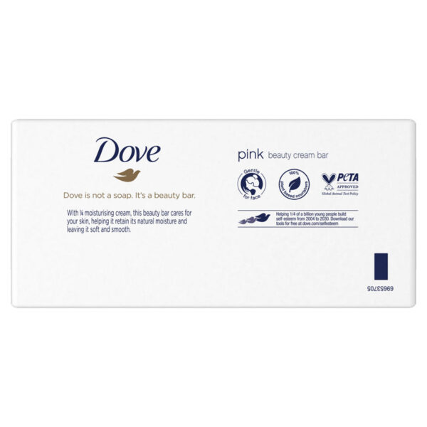 Dove Beauty Bar Pink 6x 90 g - Image 2