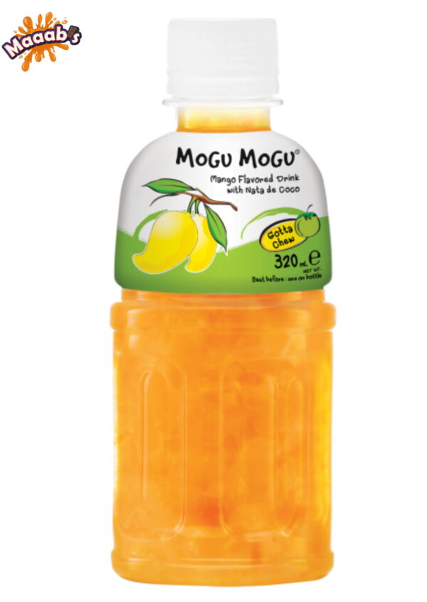 Mogu Mogu Mango Flavored Drink With Nata De Coco - 320ml