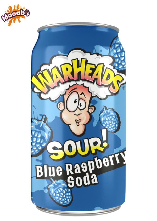 Warheads Sour Blue Raspberry Soda - 355ml